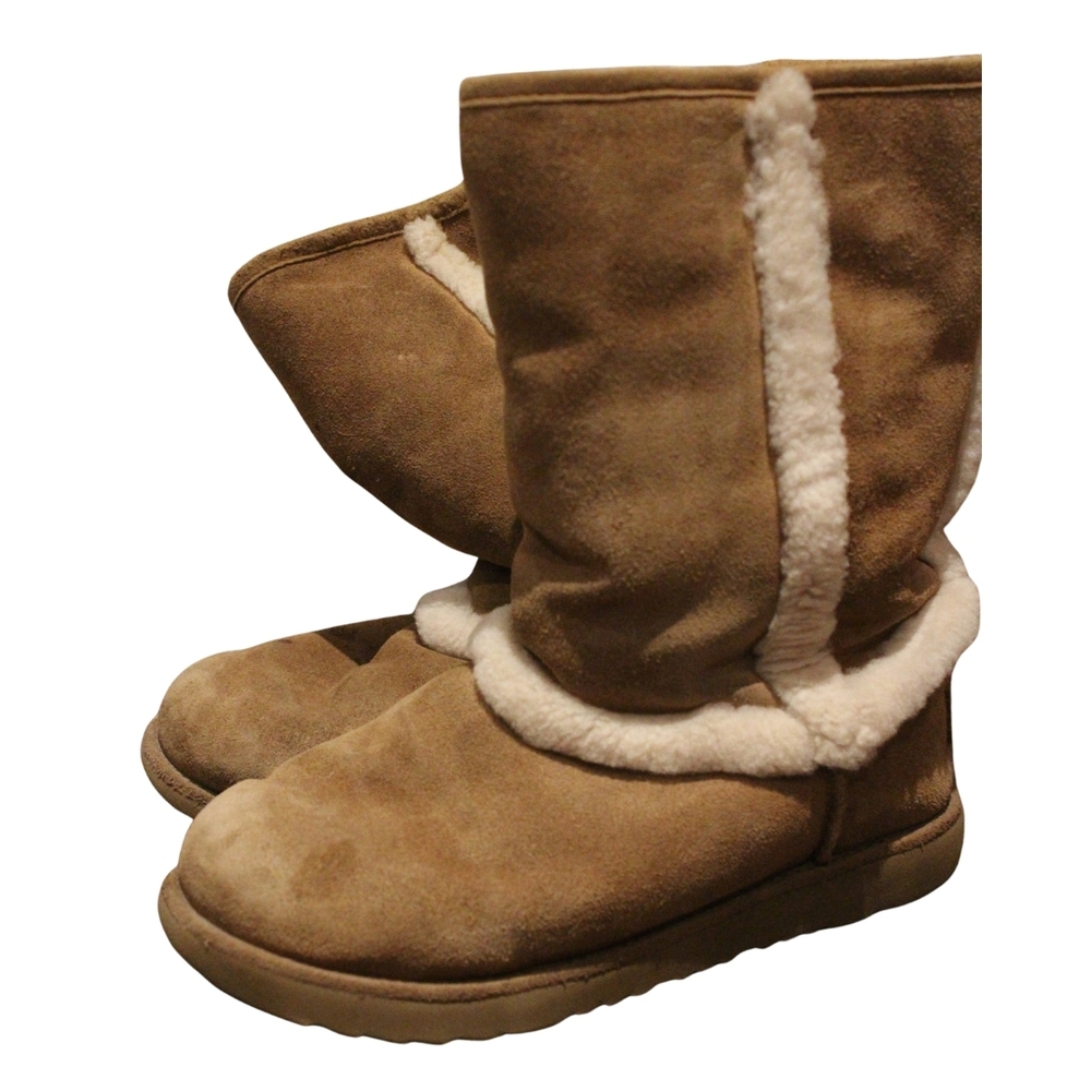 UGG Tan Shearling-Lined Kids Boots Size 4Y